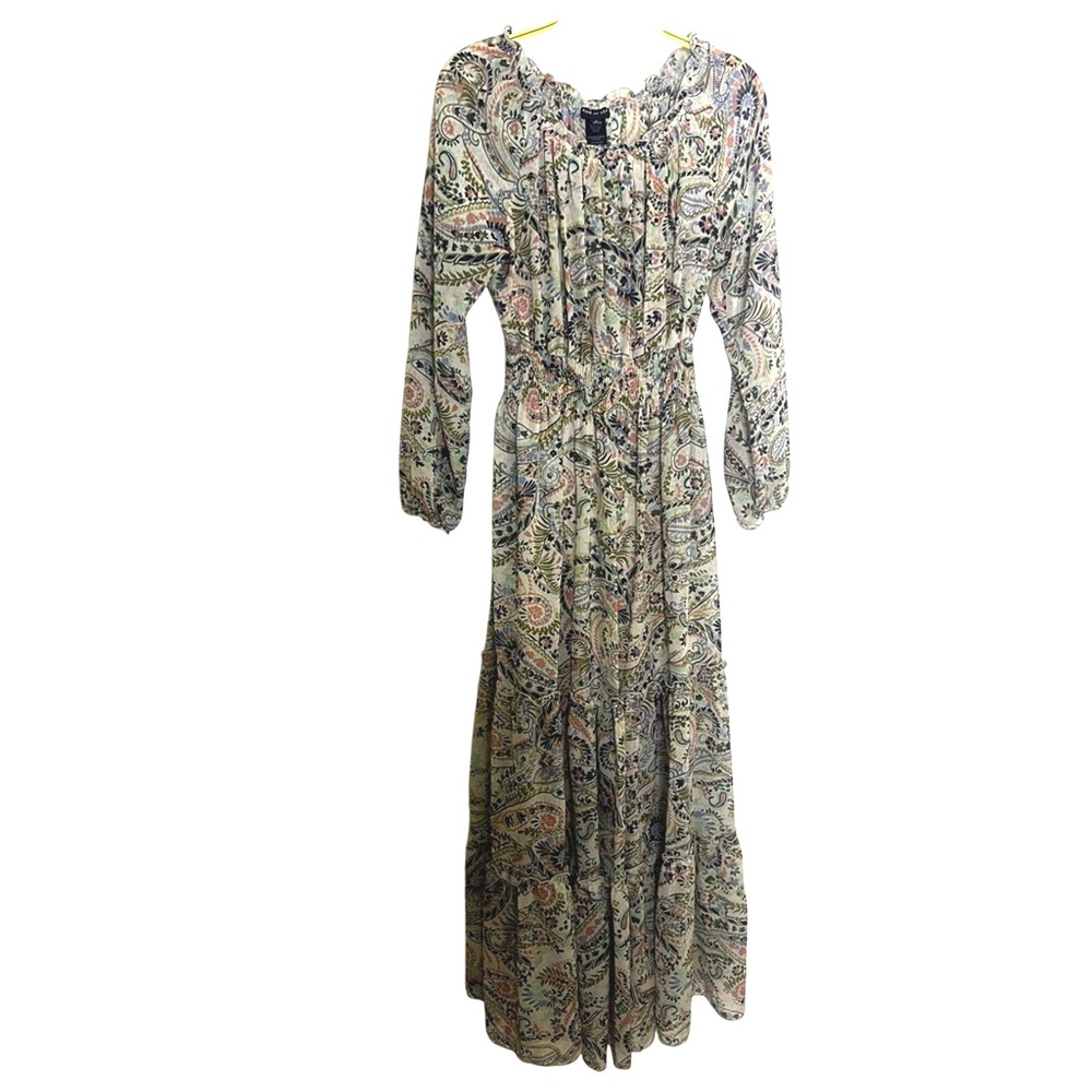 Kate‎ and Lily Paisley Long Sleeve Maxi Dress Sz 6 Easter Cottagecore Boho